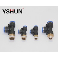 Pd Male Branch Tee Hydraulic Fittings Tube Pneumatic Fitting For Pipe System